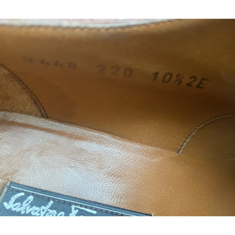 Salvatore Ferragamo Brown Leather Cap Toe Oxford Men's Dress Shoes 10.5 2E, $795